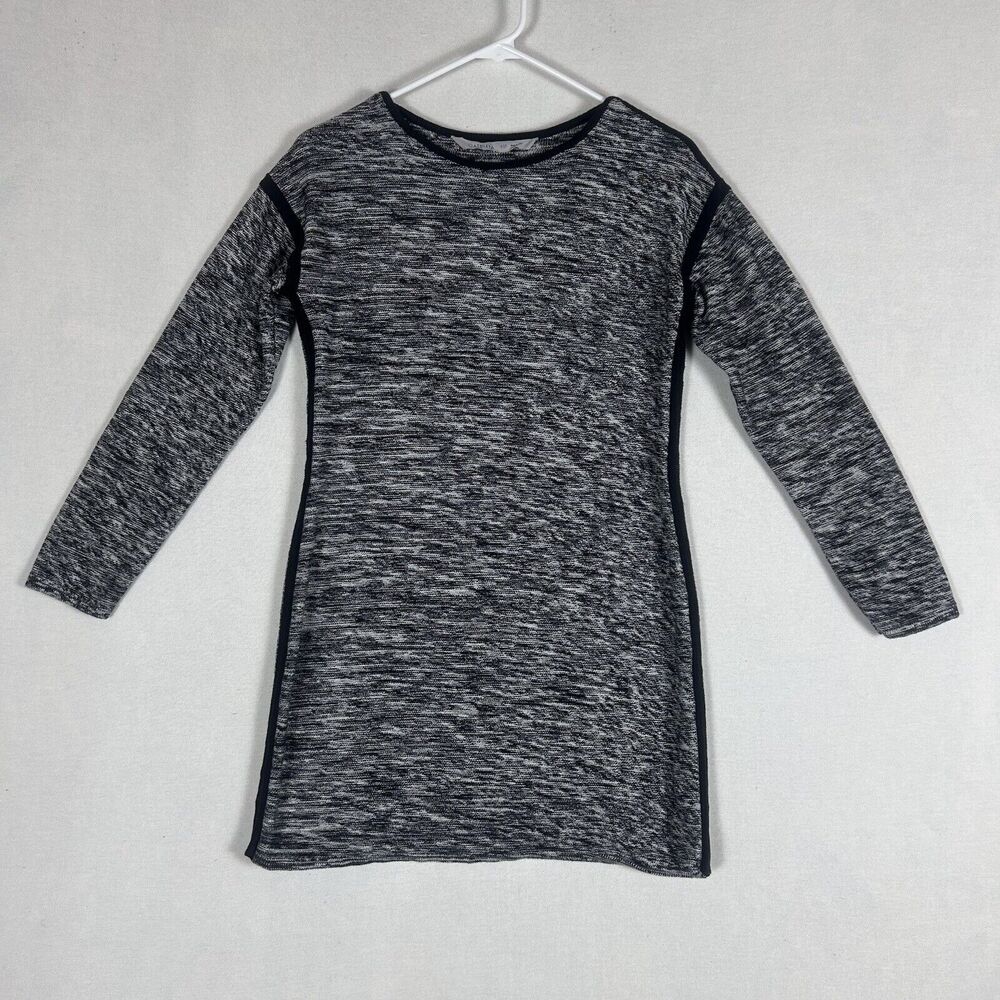 Athleta Bodycon Long Sleeve Dress Womens XSP Gray Black Color Block Pocket